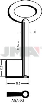 LLAVE DE GORJA LATON AGA-2G