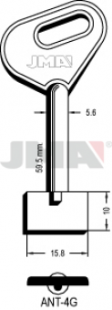 LLAVE DE GORJA LATON ANT-4G