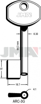 LLAVE DE GORJA LATON ARC-3G