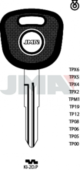 LLAVE ACERO CAB. PLASTICO NEGRO KI-2DP