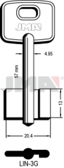 LLAVE DE GORJA LATON LIN-3G