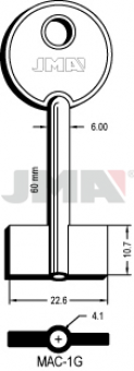 LLAVE DE GORJA LATON MAC-1G