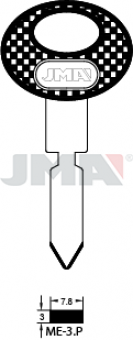 ME-3P LLAVE SEGURIDAD LATON CABEZAL PLASTIC