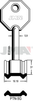 LLAVE DE GORJA LATON PTN-5G