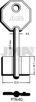 LLAVE DE GORJA LATON PTN-6G