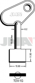 LLAVE DE GORJA LATON TOV-1G