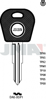 LLAVE LATON S/ TRANSPONDER TP00DAE-3DP1