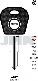 LLAVE LATON  S/ TRANSPONDER TP00DAE-4P1