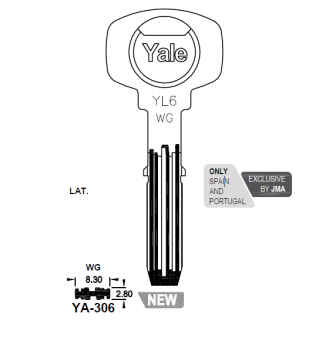 LLAVE SEGURIDAD LATON YA-306